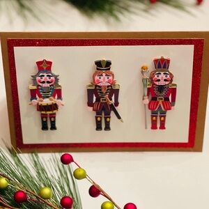 Set of 3 - Festive Nutcracker Christmas Card